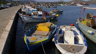 Fishing Boats In Harbour, Elounda, Crete, Greece