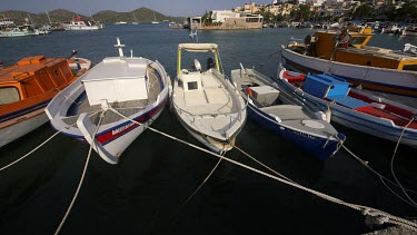Pleasure Boats In Harbour, Elounda, Crete, Greece
