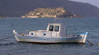 Pleasure Boat & Spinalogkas Island, Elounda, Crete, Greece