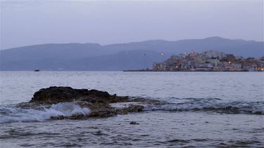 Mirabello Bay, Rocks & Waves, Agio Nikolaos, Crete, Greece