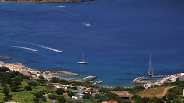 Yachts & Jet Ski'S In Mirabello Bay, Elounda, Crete, Greece