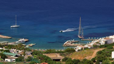 Yachts & Speed Boat In Mirabello Bay, Elounda, Crete, Greece