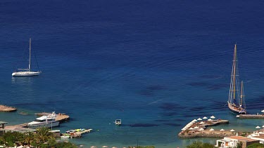 Yachts & Speed Boat In Mirabello Bay, Elounda, Crete, Greece