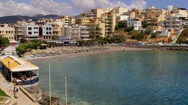 Eastern Bay Beach & Crystal Clear Sea, Agios Nikolaos, Crete, Greece