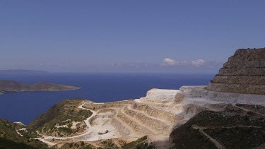 Stone Quarry & Mediterranean Sea, Mochlos, Crete, Greece