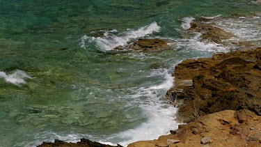 Waves Crash Onto Rocks, Gulf Of Mirabello, Crete, Greece