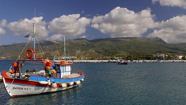 Fishing Boat In Harbour, Sitia, Crete, Greece