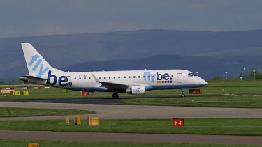 Flybe Embraer Erj-175 Aircraft, Manchester Airport, England