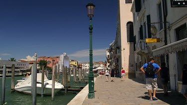 Pedestrians On Fondamenta S. Simeone Piccolo, Venice, Venezia, Italy