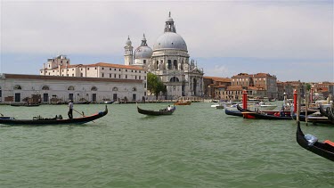 Gondolas & Basilica Di Santa Maria Della Salute, Grand Canal, Venice, Italy