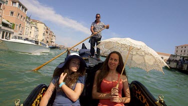 Mother & Daughter & Gondolier, Venice, Italy