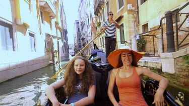 Mother & Daughter & Gondolier, Venice, Italy