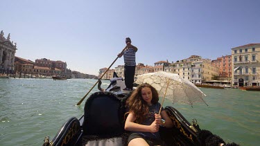 Teenage Girl & Gondolier, Venice, Italy