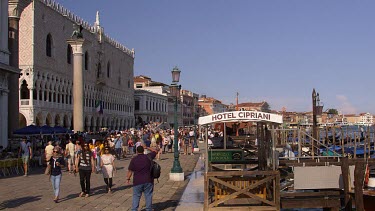 Tourists On Riva Degli Schiavoni, Venice, Italy