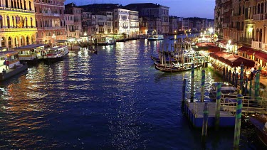 Boats & Gondolas On Grand Canal, Rialto, Venice, Italy
