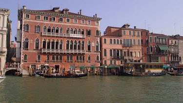 Gondolas & Water Taxi, Rialto, Grand Canal, Venice, Italy