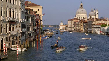 Passenger Ferry, Gondola & Water Taxis, Grand Canal, Venice, Italy