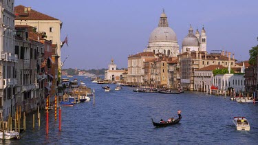 Basilica Di Santa Maria Della Salute & Gondola, Grand Canal, Venice, Italy