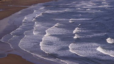 Waves Roll Into Shore, North Bay, Scarborough, North Yorkshire, England, United Kingdom