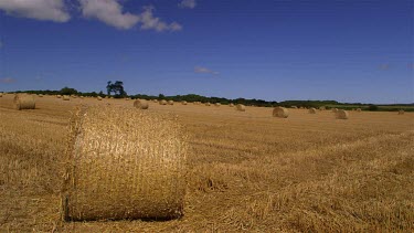 Stray Bales In Field, Hutton Buscel, North Yorkshire, England