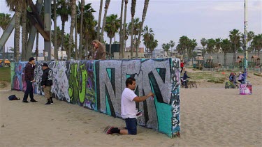 Graffiti Artists, Venice Beach, Venice, California, Usa