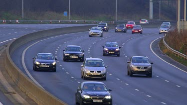 Cars On Motorway, M62, Near Junction 26, West Yorkshire, England