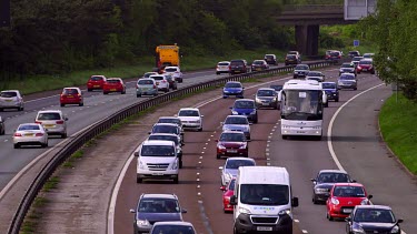 Car & Traffic Congestion, M6 Motorway, Cheshire, England