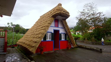 Traditional Thatched Triangular House, Santana, Madeira, Portugal