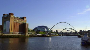 Quayside, Gateshead Millennium Bridge, Sage, Tyne Bridge, Newcastle Upon Tyne, England