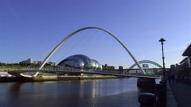 Gateshead Millennium Bridge, Sage, Tyne Bridge, Newcastle Upon Tyne, England