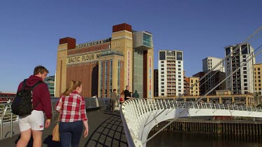 Gateshead Millennium Bridge & Baltic Centre For Contemporary Art, Newcastle Upon Tyne, England