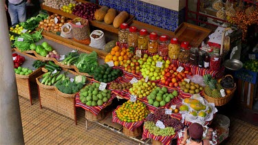 Fruit & Vegetable Stall, Funchal Market, Madeira, Portugal