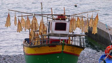 Fish Drying Racks On Boat, Camara De Lobos, Madeira, Portugal