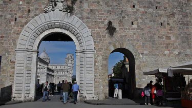Entrance Gate To St. Mary Cathedral & Leaning Tower, Pisa, Tuscany, Italy