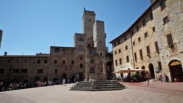 Well In Town Square & Towers, San Gimignano, Tuscany, Italy