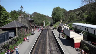 Diesel Train & Railway Station, Goathland, North Yorkshire, England