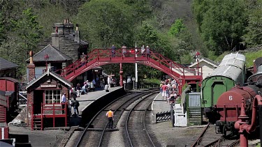 Steam Train & Railway Station, Goathland, North Yorkshire, England