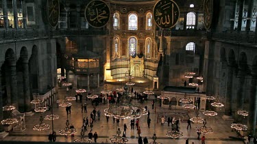 Inside Haghia Sophia Mosque, Sultanahmet, Istanbul, Turkey