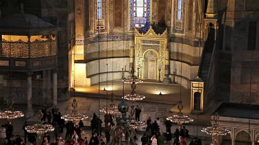 Inside Haghia Sophia Mosque, Sultanahmet, Istanbul, Turkey