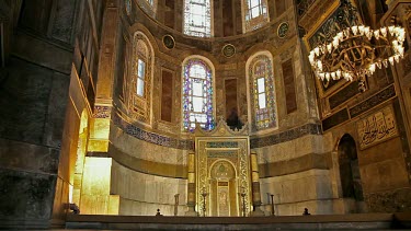Direction Of Prayer To Mecca Inside Haghia Sophia Mosque, Sultanahmet, Istanbul, Turkey