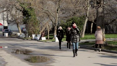 People Walking On Promenade, Sevastopol, Crimea, Ukraine