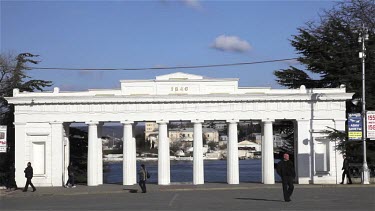 Count'S Quay Colonnade & Commuters, Sevastopol, Crimea, Ukraine