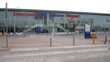 People Walking To Departures, John Lennon Airport, Liverpool, England