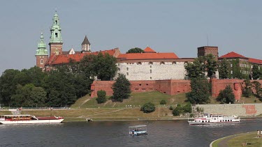 Wawel Castle & Pleasure Boats, Krakow, Poland