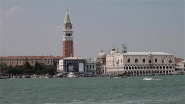 San Marco Campanile & Doge'S Palace From The Dogana, Venice, Italy