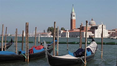 Gondola'S & San Giorgio Maggiore Church, Venice, Italy