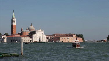 River Taxi & San Giorgio Maggiore Church, Venice, Italy