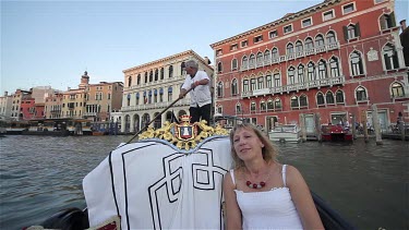 Lady In Gondola, Venice, Italy