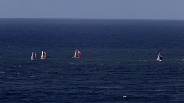 Yacht Racing In South Bay, Scarborough, North Yorkshire, England