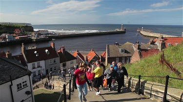 199 Steps To Abbey & Twin Piers, Whitby, North Yorkshire, England